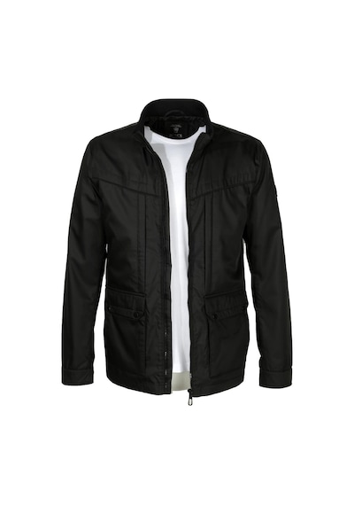 Ncs Jeans Erkek Dik Yaka Rüzgar Ve Su Itici Ön Cepli Slim Fit Mevsimlik Mont 4502-Siyah