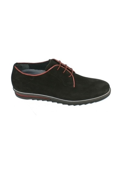 Ssft+8 Cm Gizli Topuklu Boy Uzatan Süet Ayakkabı Siyah
