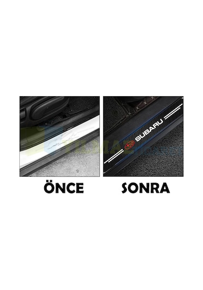 Subaru Arma Karbon Kapı Eşiği Koruma Araba Oto Sticker 4 Parça
