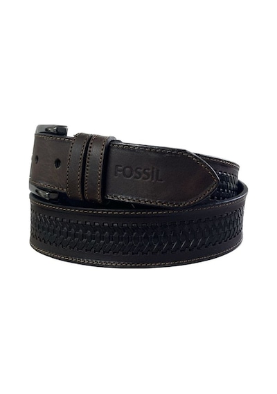 Fossil Kahve Desenli Hakiki Deri Spor Erkek Kemeri 4cm-120cm Kahve
