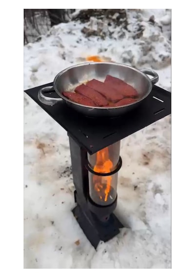 Realx Portatif Mini Camlı Pelet Soba