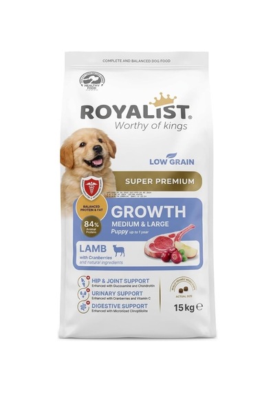 Super Premium Growth Kuzu Etli Orta Ve Büyük Irk Yavru Köpek Maması 15 Kg