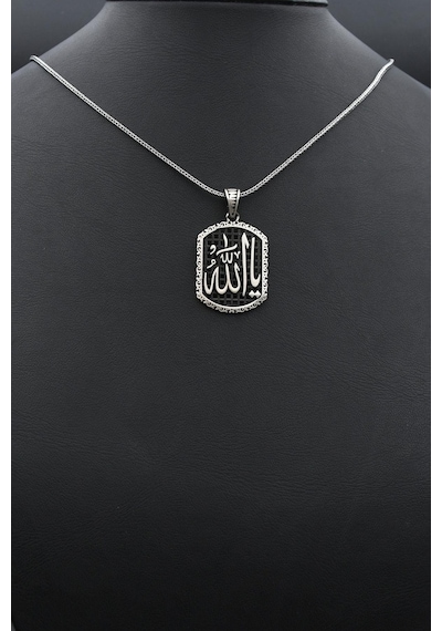 Ya Allah Yazlı 925 Ayar Gümüş Kolye Zincir 902394 Gümüş