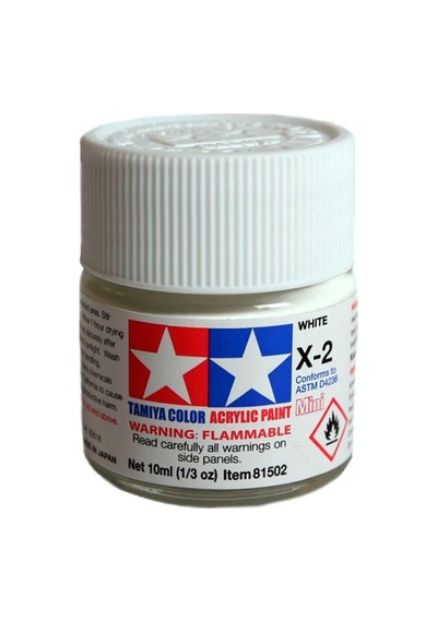 X-2 White Parlak Akrilik Boya 10 Ml Tek Renk