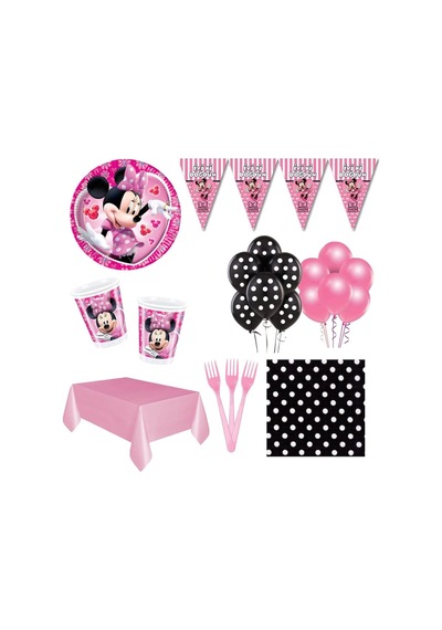 Minnie Mouse Minnie Fare Doğum Günü Parti Malzemeleri Süsleri Set N11.213