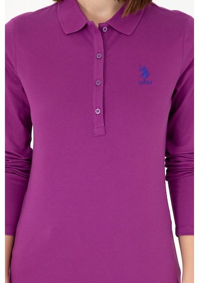 U.S. Polo Assn. Kadın Menekşe Basic Polo Yaka Sweatshirt 50289541-VR037