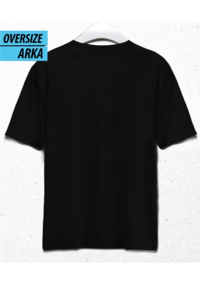 Cyberheart Dijital Aşkın Ritmi Oversize T-shirt Siyah