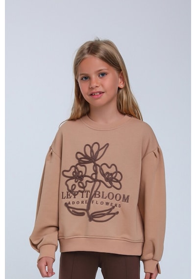 Xo Kids Kız Çocuk Sweatshirt 5-9 Yaş 35855 Karamel