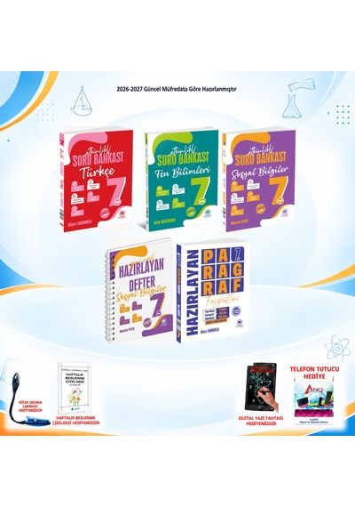 Çanta Yayınları 2026-2027 7. Sınıf Tüm Dersler 5 Kitap Türkçe-fen Defter Hariç Tam Seri Set