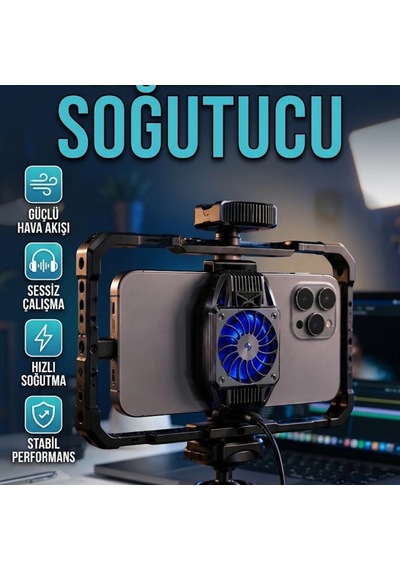 Kablosuz Telefon Soğutucu Fan Güçlü Hava Akışı Ve Sessiz Çalışma
