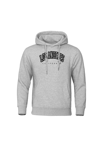 Startmore Startmorelos Angeles California Siyah Baskılı Erkek Kazak Hipster Sıcak Kapşonlu Hip Hop Crewneck Kapü Gri