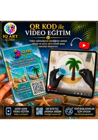 Epoksi Reçine Seti Palmiye , Tropik Deniz Temalı Sanat Ve Hobi Seti, Video Eğitim Dahil, Premium Hediye Kutulu, Epoksi Başlangıç Seti 00008