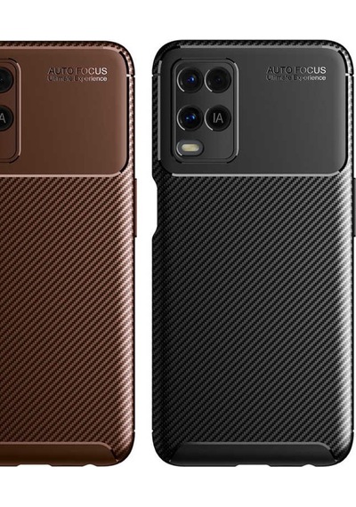Oppo A54 4G Kılıf Zore Negro Karbon Tasarım Silikon Kılıf