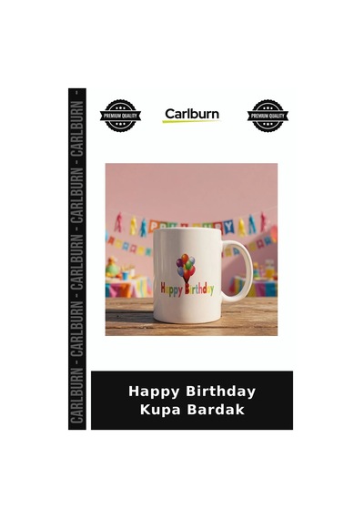 Happy Birthday Kupa Bardak Kutlama Hediyesi Günlük Kullanım Yetişkin Sunumu Çok Renkli