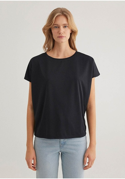 Mavi Lux Touch Modal Basic Siyah Kadın T-shirt M167245-900 SIYAH