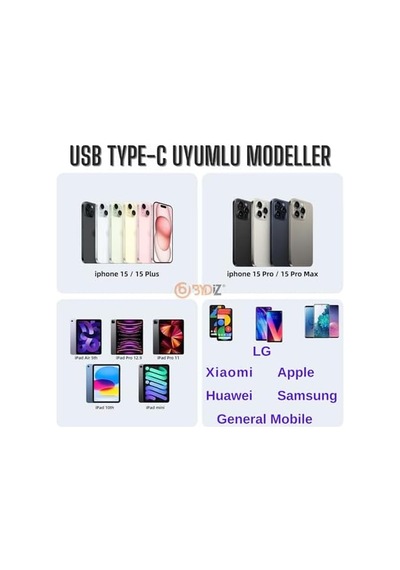 Usb-c To Usb-c Hızlı Şarj Kablosu Type-c 60w Pd, 1m Örgülü Şarj Kablosu 15 16 Pro Max, S24 S23 Ultra, İpad Pro Ve Usb-c Cihazlarla Uyumlu - Bydiz