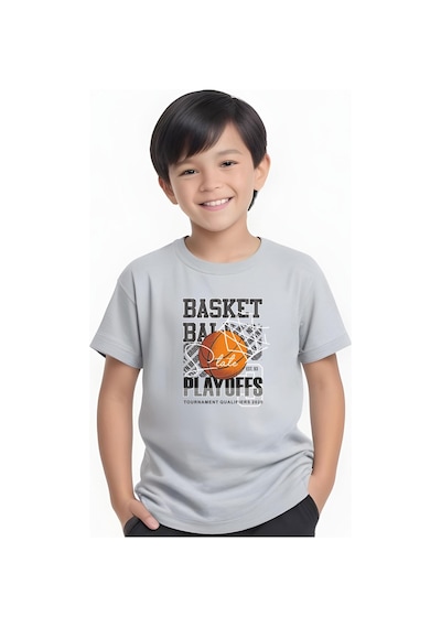 Fyk Kids Erkek Çocuk Yuvarlak Yaka 3'lü Basketball-surf Al Day Baskili T-shi Rt Çok Renkli