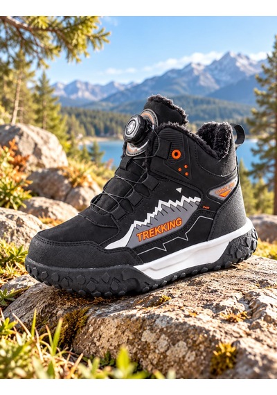 Tutınom Çocuk Mekanizma Bağcıklı Sportif Tasarım İçi Tüylü Outdoor Trekking Bot Siyah - Turuncu Tutınom Çocuk Mekanizma Bağcıklı Sportif Tasarım İçi Tüylü Outdoor Trekking Bot Siyah - Turuncu
