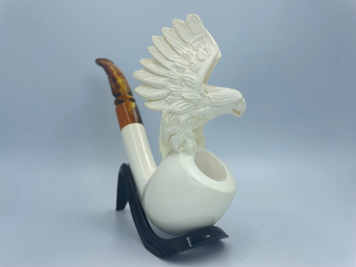 Golden Eagle Lületaşı Pipo El Yapımı, Koleksiyonluk, Doğal Taş, Filtreli, Özgün Tasarım