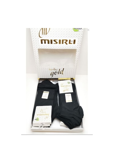 Mısırlı Gold Bambu Yarım Patik Erkek Çorap Dikişsiz 12'li