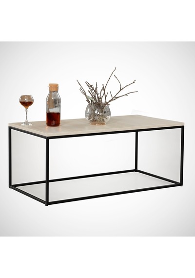 Cosco Orta Sehpa Metal & Orta Masa Açık Meşe /Metal Ayaklı Sehpa
