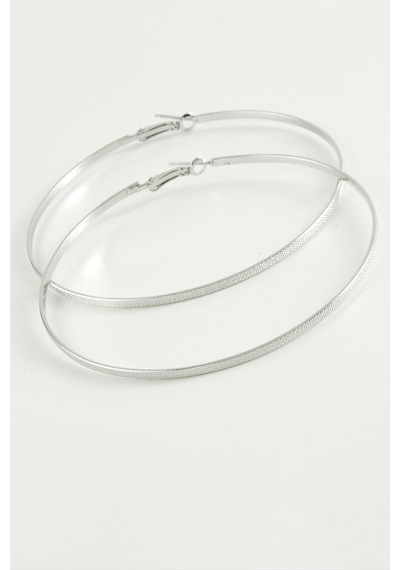 Noktalı - 991 - Metal Halka Küpe - Muratech - 8-10 Cm çok renkli
