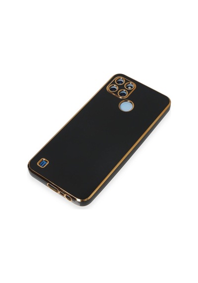 Realme C25y Kılıf Volet Silikon - Siyah -