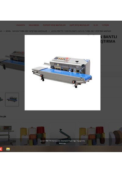 Lavıon Frb-770 I Yürüyen Bantlı Naylon Torba Ağzı Yapıştırma Makinası C Dikiş Makinesi+masa