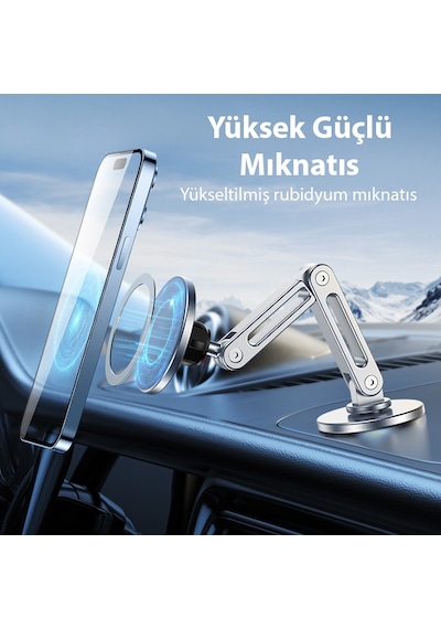 Ally Lf-256 Araç İçi Torpido Üstü Manyetik Telefon Tutucu GRİ