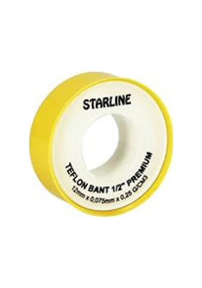 25'li Paket Starline Teflon Bant 12mmx0,075mmx10m