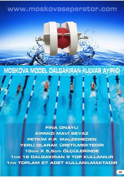 Moskova Havuz Kulvar Seperatör 25mt Yarı Olimpik Set Çok Renkli