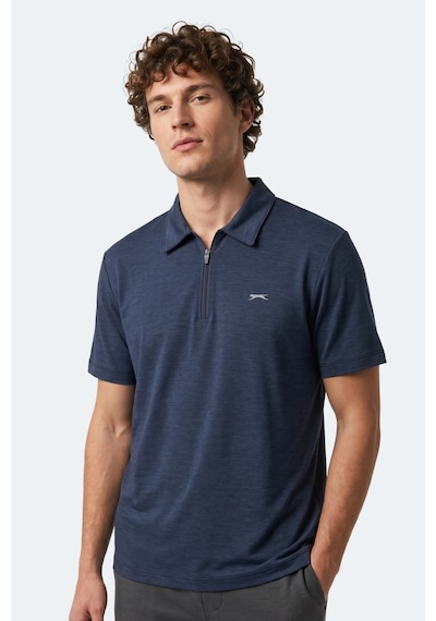 Slazenger Khan Erkek Polo Yaka Lacivert Tişört