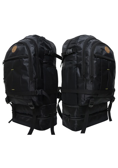 Season Mountaıner 90 Litre Körüklü Dağcı Unisex Sırt Çantası Büyük Hacimli Kamp & Outdoor Çanta Siyah