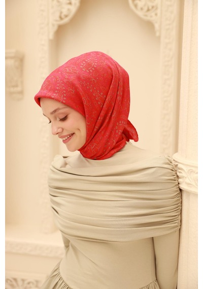 Silk Home Organik Eşarp 79015-31 Pembe, Kırmızı, Yeşil