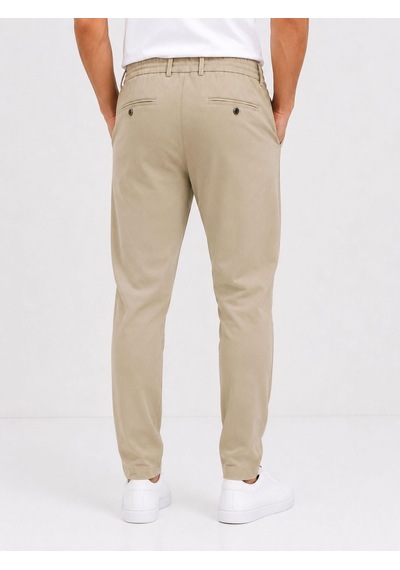 Classics Men Yazı Erkek Slim Fit Dar Kesim Beli Bağlamalı Yan Cepli Casual Jogger Pantolon Bej Classics Men Yazı Erkek Slim Fit Dar Kesim Beli Bağlamalı Yan Cepli Casual Jogger Pantolon Bej