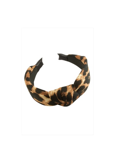 Lexroo Leopar Desenli Fiyong Taç - Kahverengi