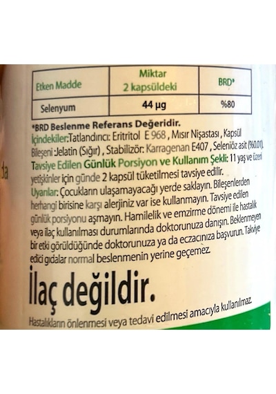 Tiens Selenyum Takviye Edici Gıda 60 Kapsül