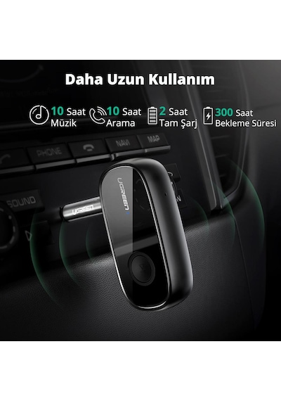 Ugreen Aptx Destekli Bluetooth 5.0 Audio Receiver Alıcı, 70304