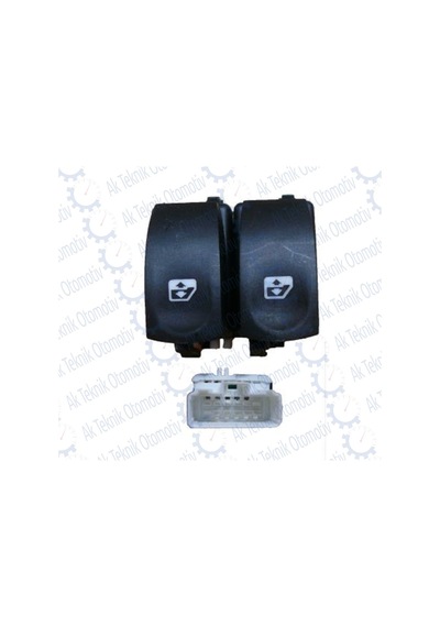 Cam Dugmesi Sol Megane Ii Sandero Ciftli Beyaz 504631056