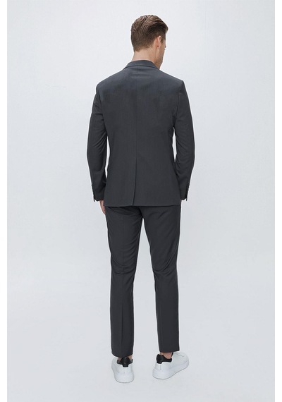 Efor Slim Fit Klasik Mono Yaka Klasik Antrasit Takım Elbise Tk 2021 Antrasit