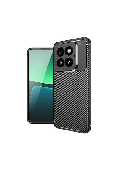 Xiaomi 14t Pro Kılıf Lens Karbon Tasarım Korumalı Silikon Kapak
