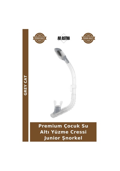 Premium Çocuk Su Altı Yüzme Cressi Junior Şnorkel Clear