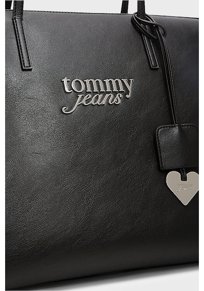 Tommy Jeans Charm Detaylı Omuz Askılı Çanta Kadın Çanta Aw0aw18786 Bds Siyah