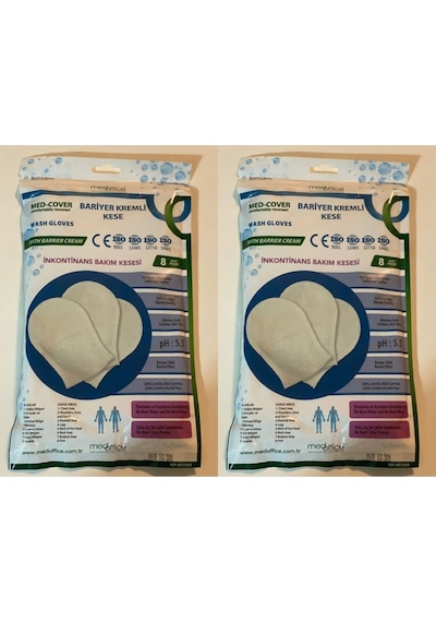 Medcover Bariyer Kremli Hasta Vücut Bakım Kesesi 2 x 8'li
