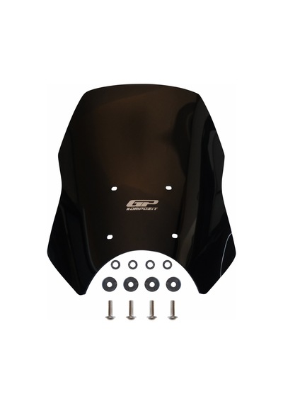 GP Kompozit Royal Enfield Himalayan 2024 Uyumlu Ön Cam Siyah 49 cm