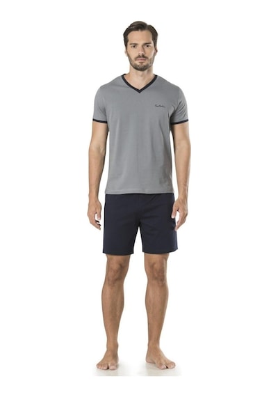Pierre Cardin 5595 5'li Röpteşambır Pijama Seti - Gri Gri