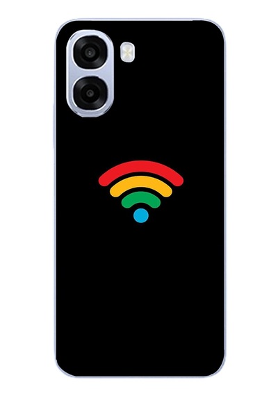 Oppo A6t - A6x Uyumlu Wifi Simgesi Baskılı Silikon Kılıf Renkli