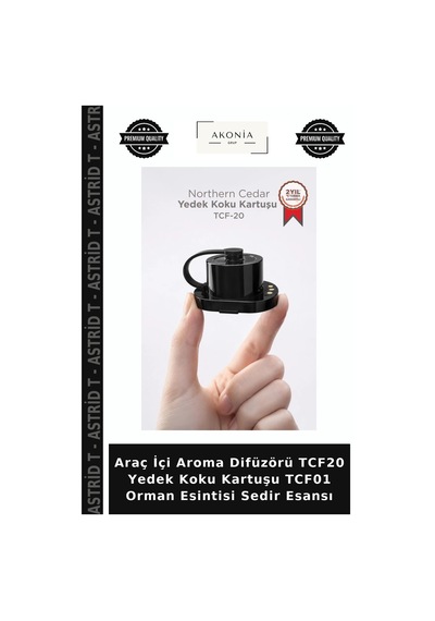 Araç İçi Aroma Difüzörü Tcf20 Yedek Koku Kartuşu Tcf01 Orman Esintisi Sedir Esansı