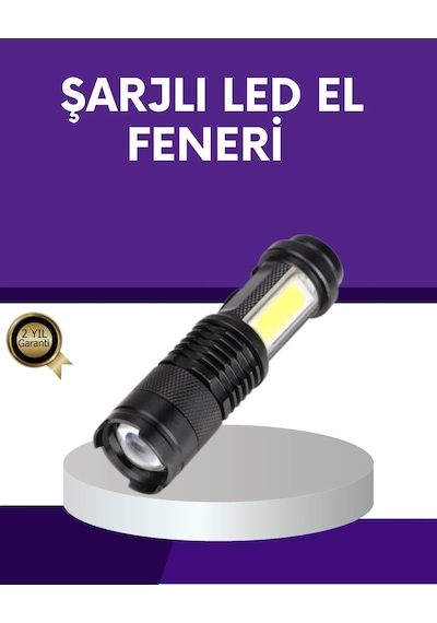 Ers Şarjlı Mini Led El Feneri 2000 Lümen Su Geçirmez Çok Renkli 32705503