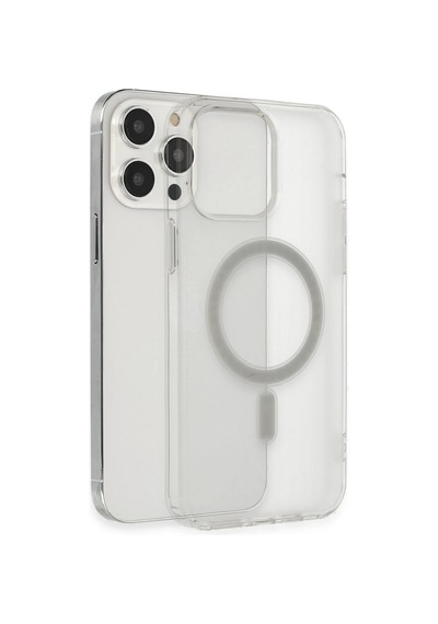 Newface Apple, Uyumlu iPhone 14 Pro Kılıf Matte Şeffaf Magneticsafe Glblseme - 50 - Şeffaf